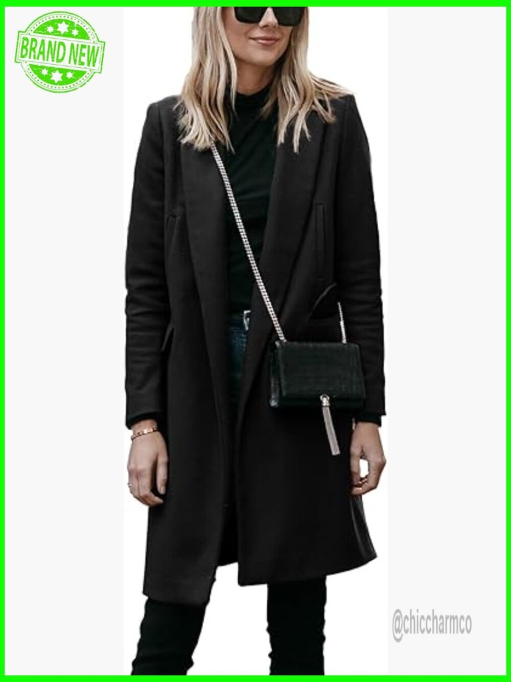 Wool Coat Fall Winter Trench Dressy Blazer Notch Lapel